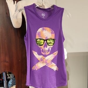 Wonder Nation GIRLS Purple Graphic Muscle Tee